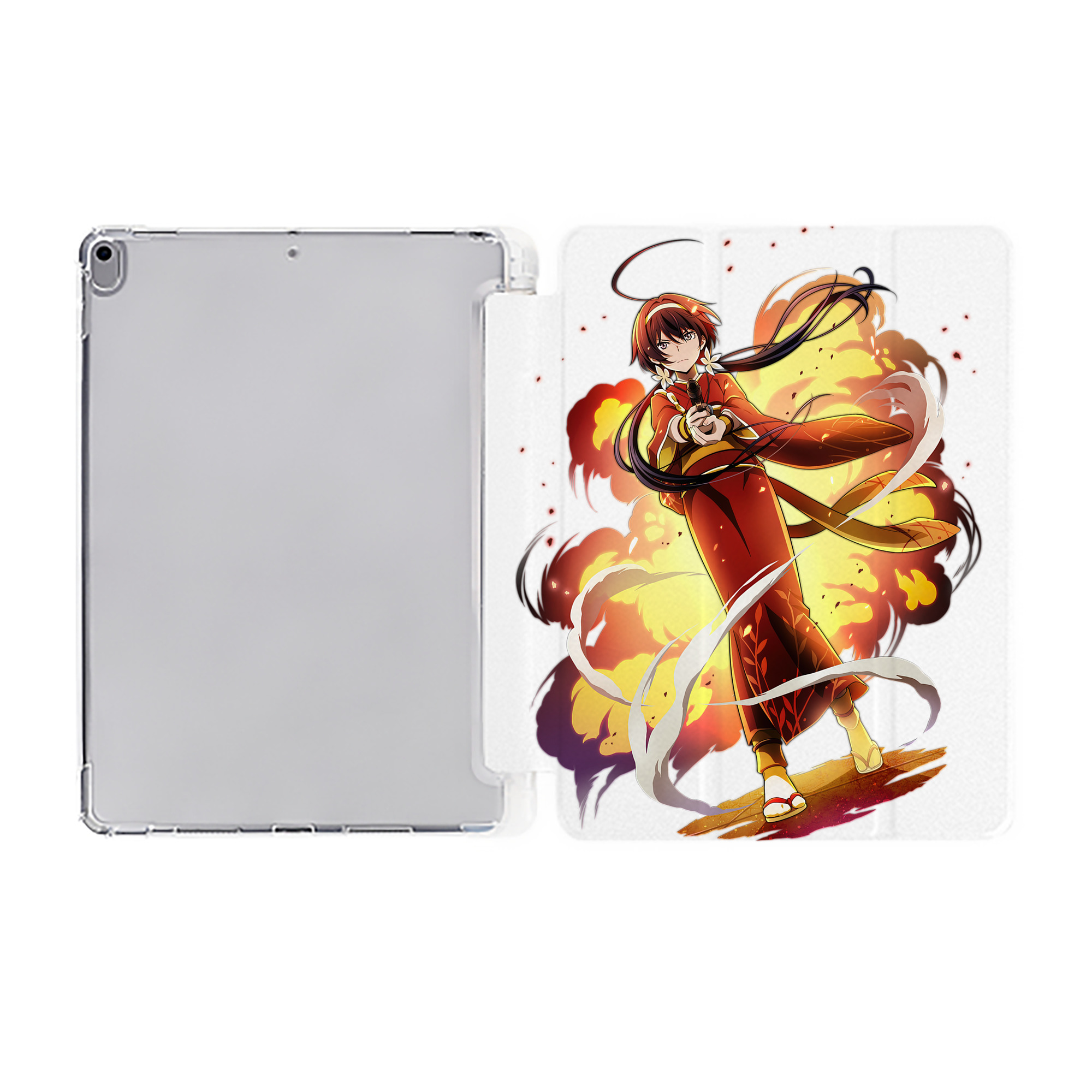（画像用） 文豪ストレイドッグス Bungo Stray Dogs IPad ケース ペン収納付き 三つ折りスタンド PUレザー×シリコン 対応機種9.5/10.5/10.9インチ